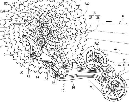 Shimano запатентовала новый вариант заднего переключателя на велосипед